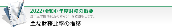主な財務比率の推移